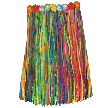 Multi Color Adult Artificial Grass Hula Skirt 36in x 32in Each