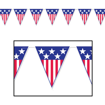Spirit Of America Pennant Banner 28cm x 3.65m - Party Savers