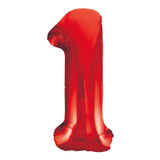 Number 0 Red Foil Balloon 86cm - Party Savers