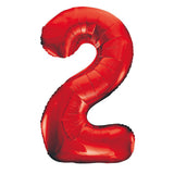 Number 4 Red Foil Balloon 86cm - Party Savers