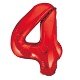 Number 7 Red Foil Balloon 86cm - Party Savers