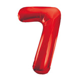 Number 8 Red Foil Balloon 86cm - Party Savers