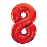 Number 9 Red Foil Balloon 86cm - Party Savers