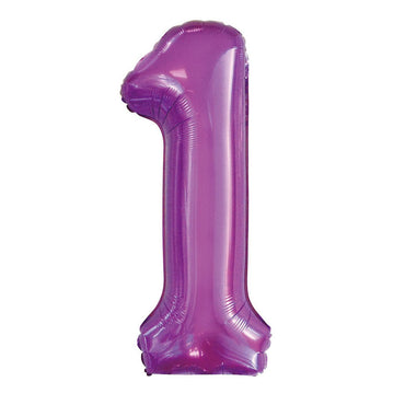 Number 0 Purple Foil Balloon 86cm - Party Savers