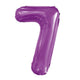 Number 7 Purple Foil Balloon 86cm - Party Savers
