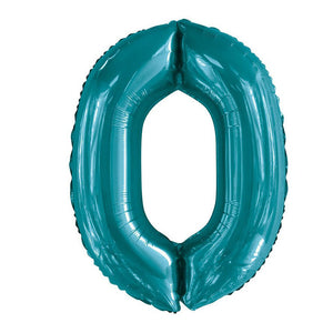 Number 2 Teal Foil Balloon 86cm - Party Savers