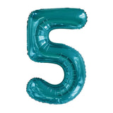 Number 1 Teal Foil Balloon 86cm - Party Savers
