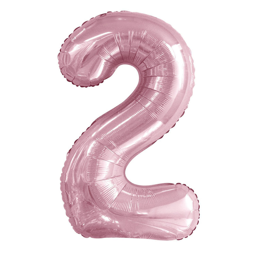 Number 0 Pastel Pink Foil Balloon 86cm - Party Savers