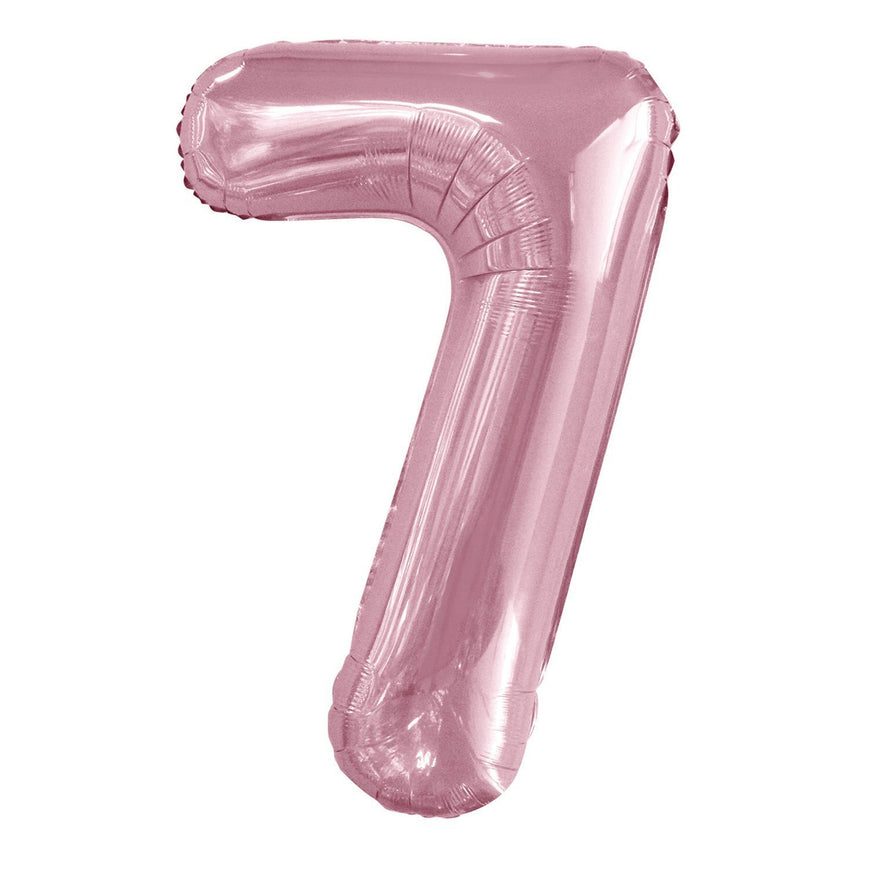 Number 0 Pastel Pink Foil Balloon 86cm - Party Savers