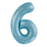 Number 1 Pastel Blue Foil Balloon 86cm - Party Savers