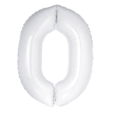 Number 2 White Foil Balloon 86cm - Party Savers