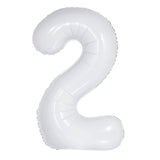 Number 8 White Foil Balloon 86cm - Party Savers