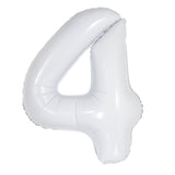 Number 0 White Foil Balloon 86cm - Party Savers