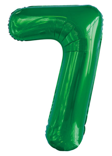 Number 7 Emerald Green Foil Balloon 86cm Each