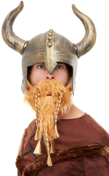 Viking Silver Helmet with Horns - Party Savers
