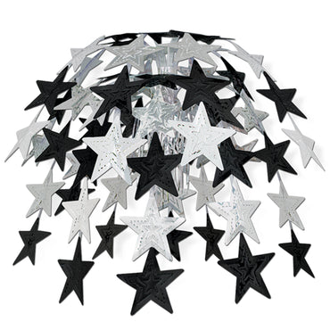 Black and Silver Star Cascade 24in Each