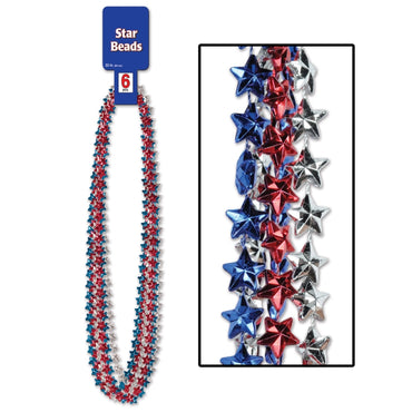 Star Beads 33in 6pk - Party Savers
