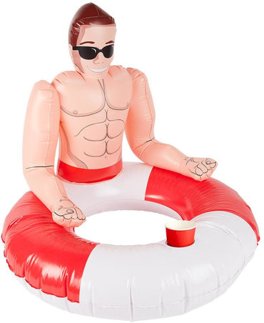 Inflatable Lifeguard Hunk Swim Ring 88cm/35in - Party Savers