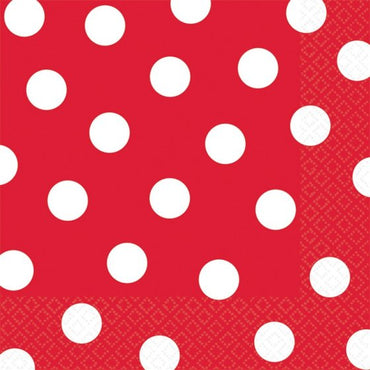 Apple Red Dots Lunch Napkins 33cm x 33cm 16pk