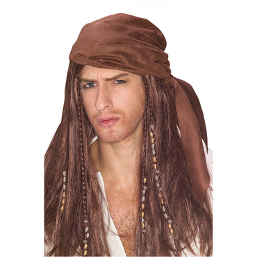 Caribbean Pirate Wig Adult - Party Savers