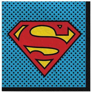 Justice League Heroes Unite Superman Lunch Napkins 16pk