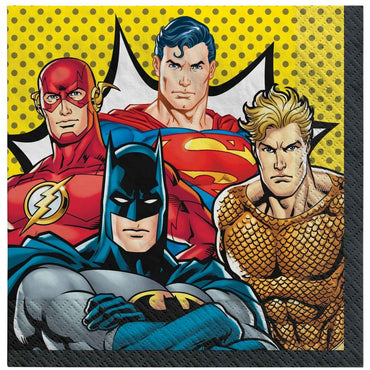 Justice League Heroes Unite Lunch Napkins 16pk