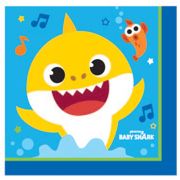 Baby Shark Lunch Napkins 16 pk - Party Savers