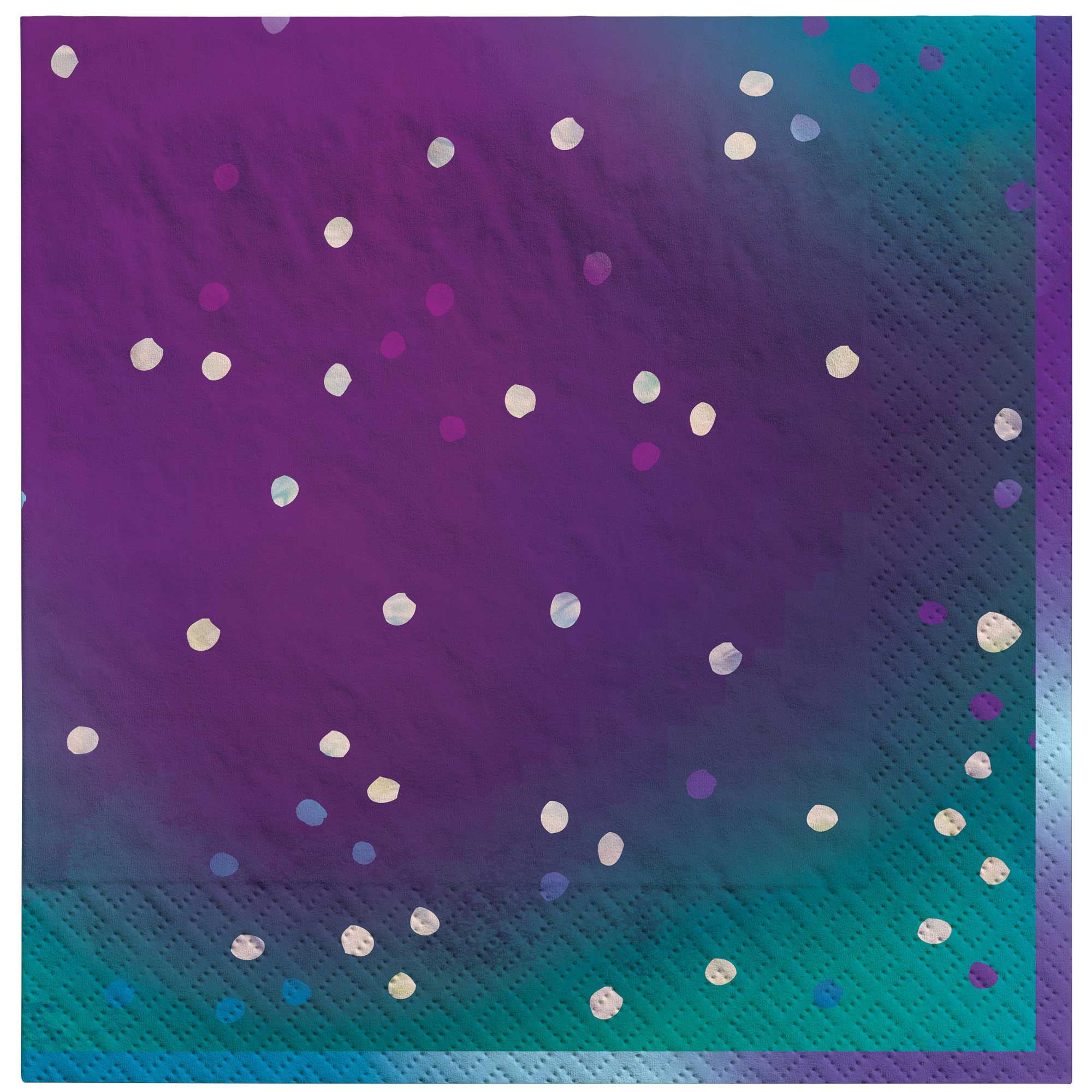 Sparkling Sapphire Lunch Napkins Iridescent Hot Stamped 16pk - Party Savers