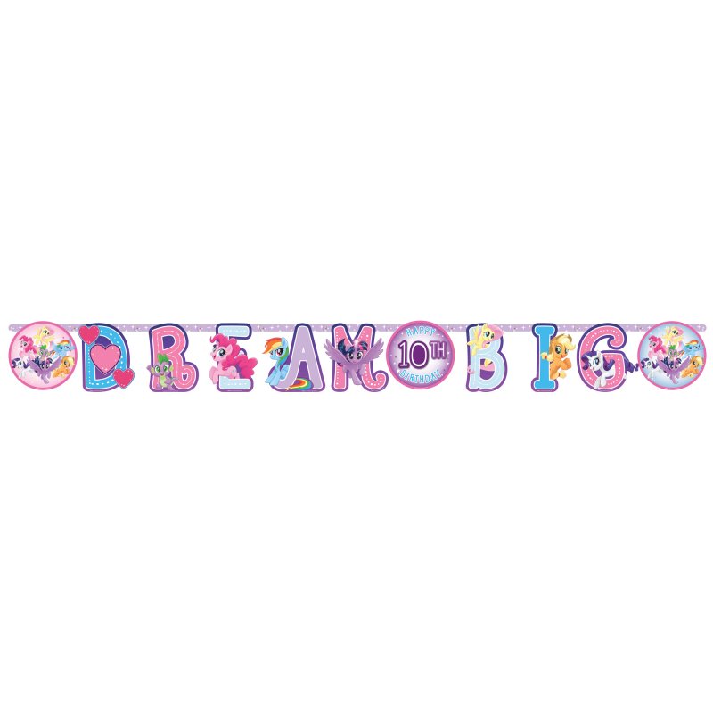 My Little Pony Friendship Adventures Jumbo Add-An-Age Letter Banner - Party Savers