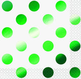 Iridescent Foil Stamped Dots Beverage Napkins 16pk - Party Savers