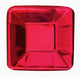 Red Foil Square Appetizer Plates 13cm 8Pk - Party Savers