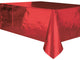 Metallic Red Plastic Rectangle Tablecover 137cm x 274cm - Party Savers