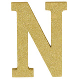 Letter A Gold Glittered Decoration MDF - Party Savers