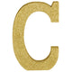 Letter C Gold Glittered Decoration MDF - Party Savers