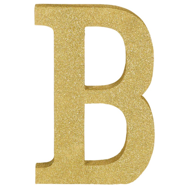 Letter A Gold Glittered Decoration MDF - Party Savers