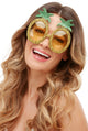 Tropical Pineapple Glitter Glasses Yellow - Party Savers