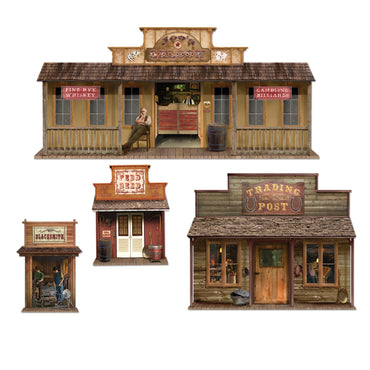 Wild West Town Props 4pk - Party Savers
