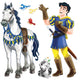 Prince & Trusty Steed Props 2pk - Party Savers