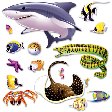 Marine Life Props 16 pieces 6in - 4ft 3in - Party Savers