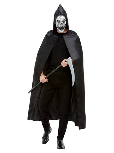 Grim Reaper Kit- Black with Cape, Mask & Scythe 100cm each
