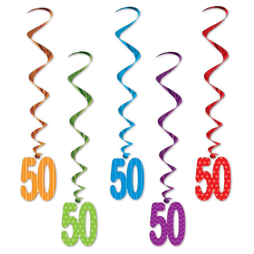 50 Whirls 91cm 5pk - Party Savers