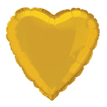 Gold Heart Foil Balloon 45cm - Party Savers