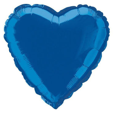 Royal Blue Heart Foil Balloon 45cm - Party Savers