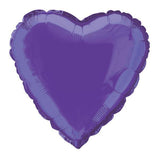 Lavender Heart Foil Balloon 45cm - Party Savers