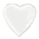 White Heart Foil Balloon 45cm - Party Savers