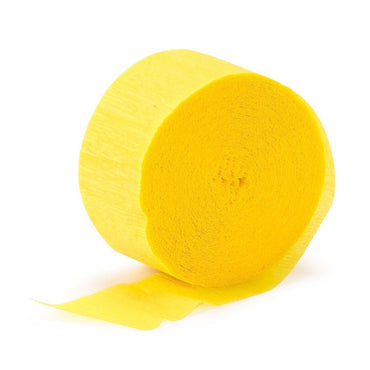 Yellow Crepe Streamer 30m - Party Savers