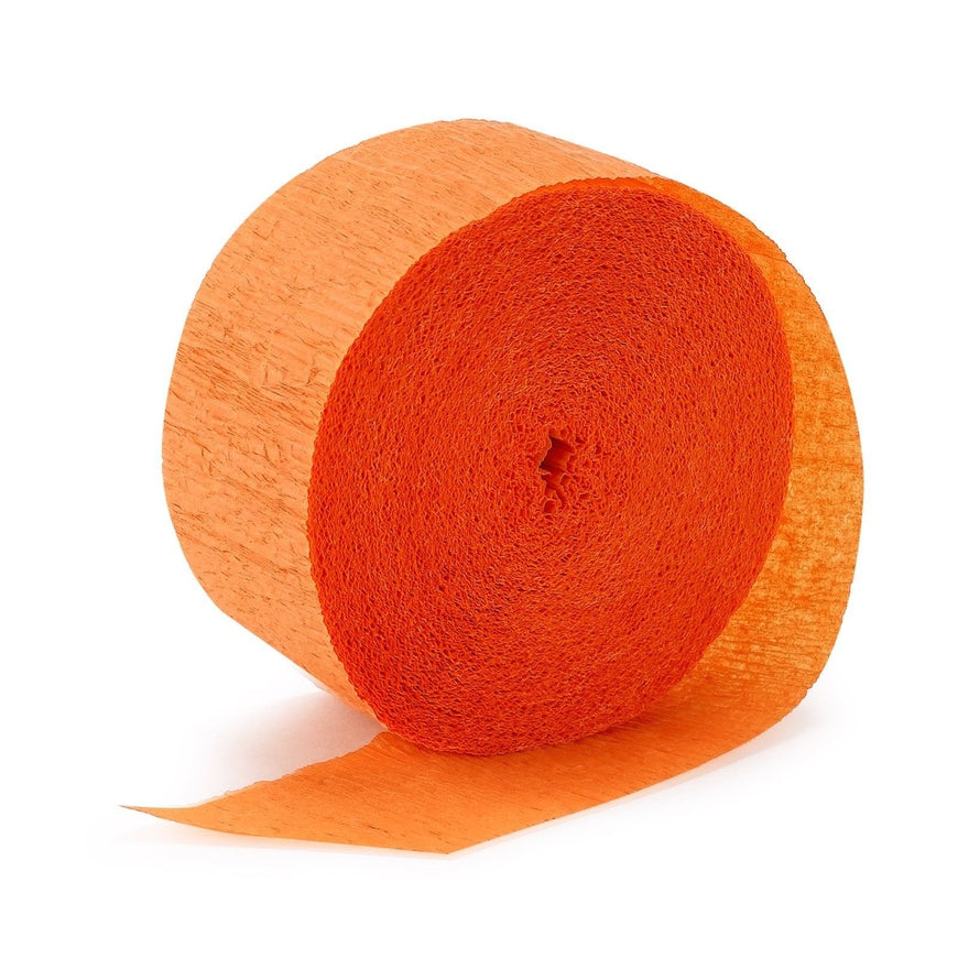 Orange Crepe Streamer 24m - Party Savers