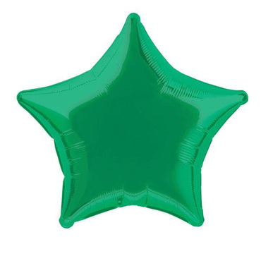 Green Star Foil Balloon 50cm - Party Savers