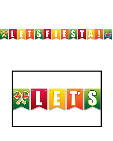 Lets Fiesta! Taco Tuesday Streamer 6in x 12ft. Each - Party Savers
