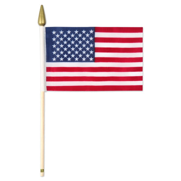 American Flags - Fabric 4in x 6in 12pk - Party Savers